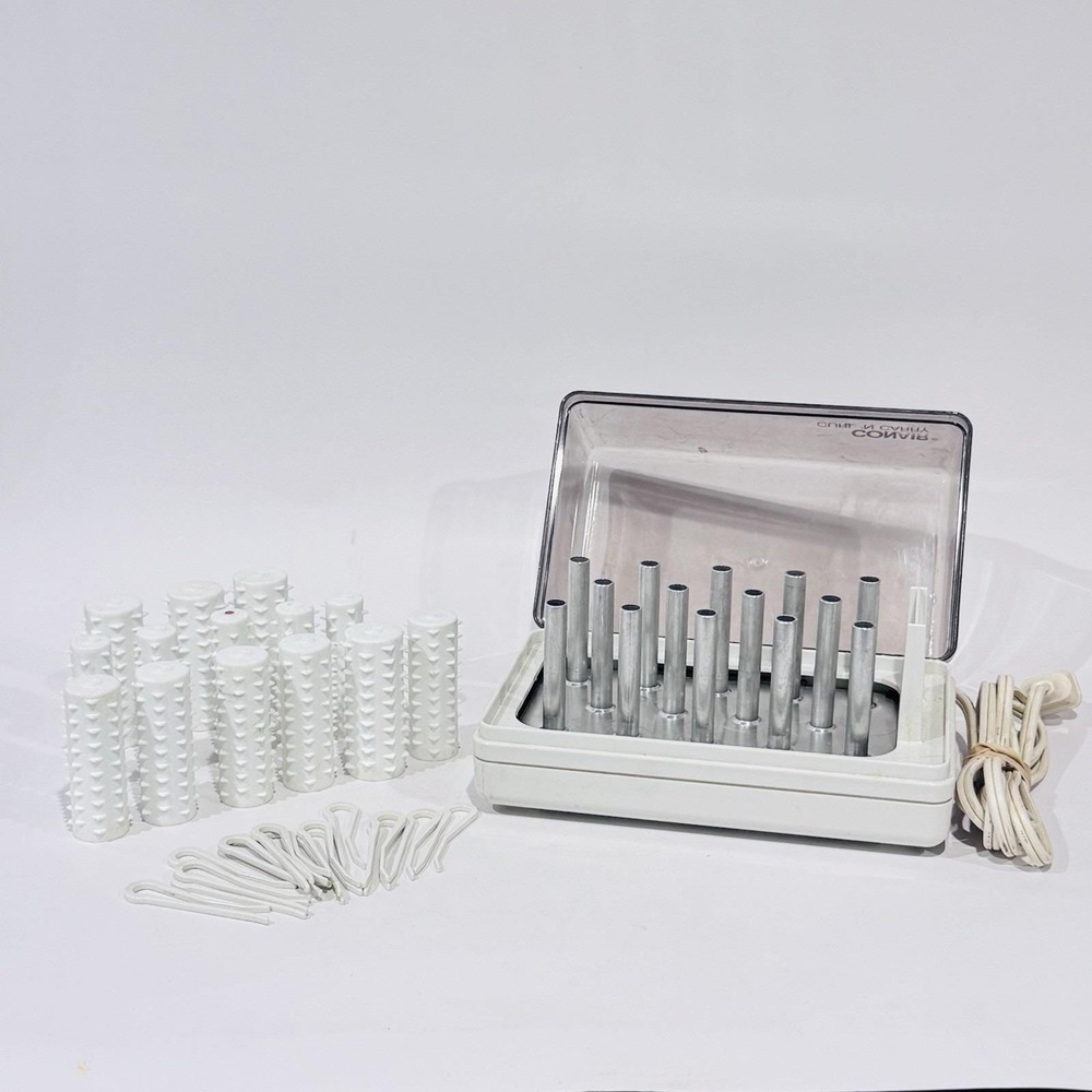 Vintage Conair Curl ' N Carry 14 Hot Rollers & Clips Model HS-4 Working‎ Cond.